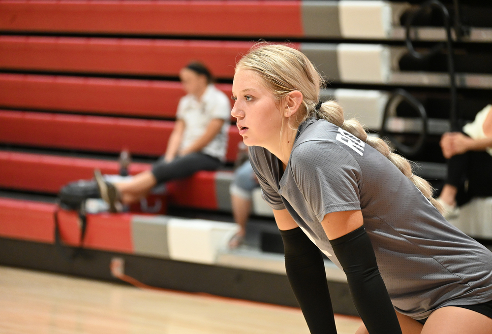 Picture of Whitney, EBF volleyball player, during game