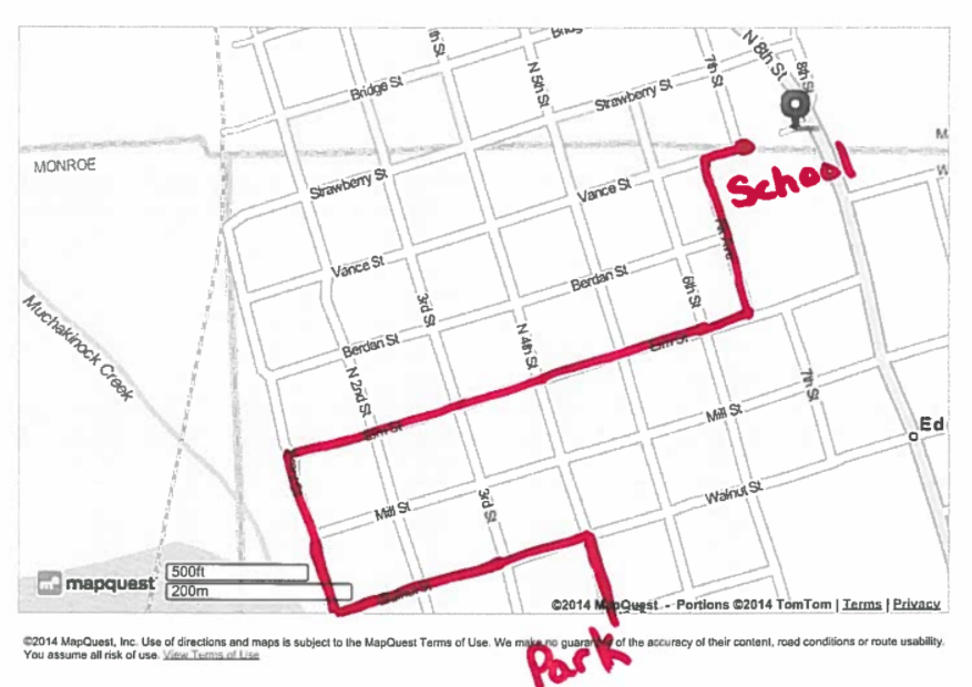 Homecoming Parade route